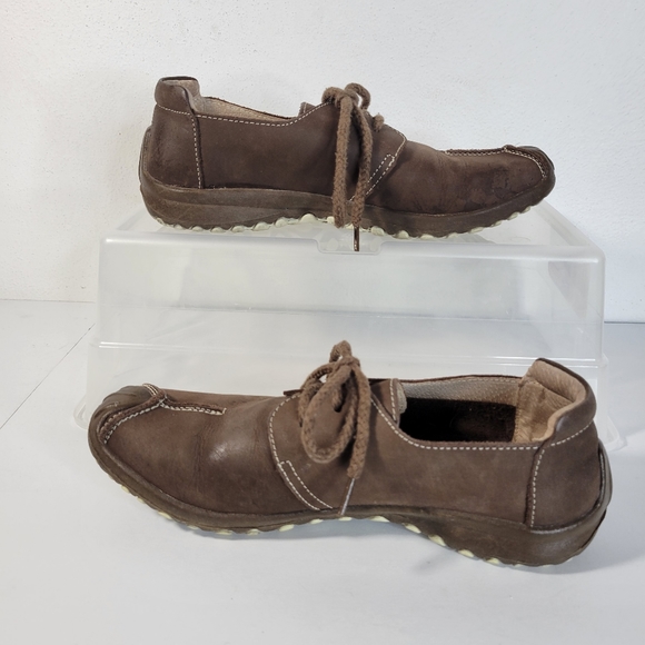 Womans Berne Mev Brown New York Flats Lace up shoes Size 37/6 US - Picture 3 of 7